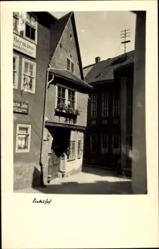 Foto Ak Jena in Thüringen, Altes Haus in der Schlossgasse, Schneidermeister Hermann