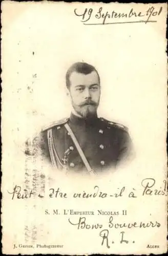 Ak Zar Nikolaus II. von Russland, Portrait