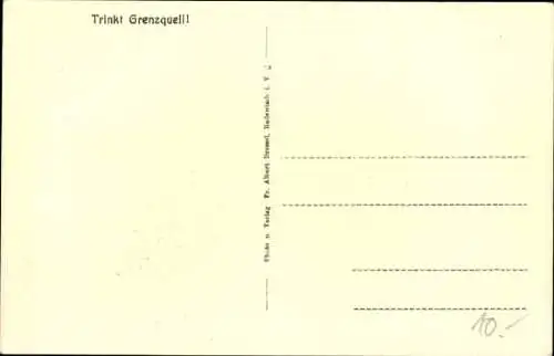 Ak Wernesgrün Steinberg im Vogtland, Kühlhaus der Berg-Brauerei H. Günnel, Grenzquell