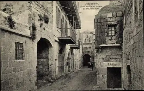 Ak Jerusalem Israel, IV. Station und Haus der Armen und Reichen