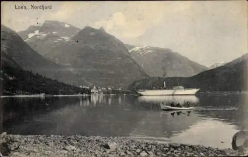 Ak Loen Stryn Norwegen, Nordfjord, Dampfer