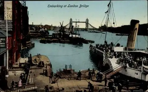 AK London City England, Einschiffung an der London Bridge