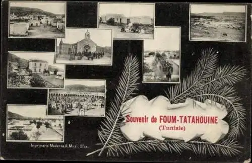 Ak Foum Tatahouine Tataouine Tunesien, Detailansichten, Kirche, Ort