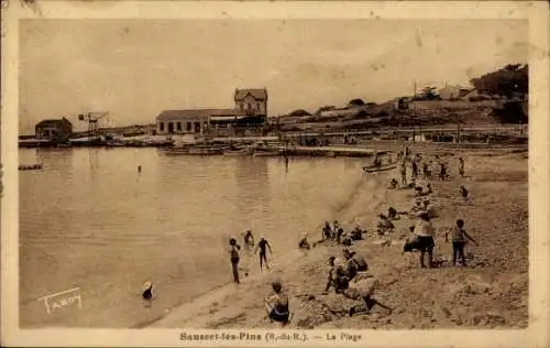 Ak Sausset les Pins Bouches du Rhône, Strandpartie