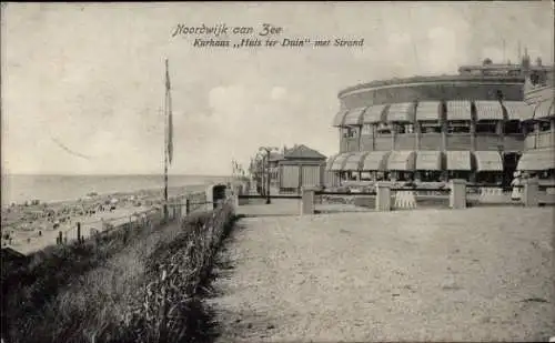 Ak Noordwijk aan Zee Südholland, Kurhaus Huis ter Duin met Strand