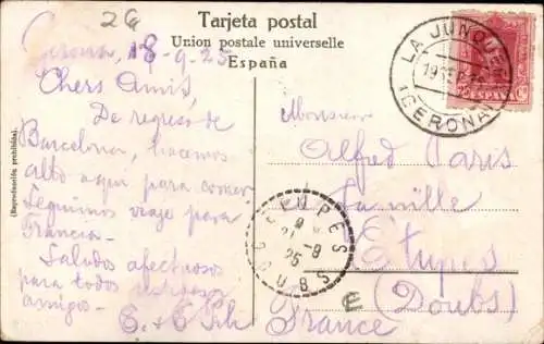 Ak Barcelona Katalonien Spanien, Montjuich Park