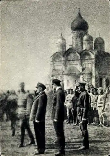 Ak Moskau Russland, Wladimir Iljitsch Lenin, Militärparade 1920