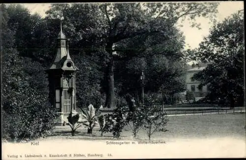 Ak Kiel Schleswig Holstein, Schlossgarten, Wetterhäuschen