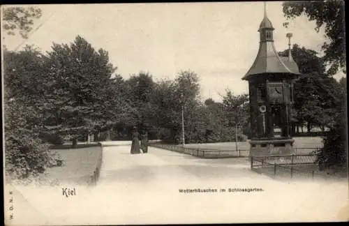 Ak Kiel Schleswig Holstein, Schlossgarten, Wetterhäuschen