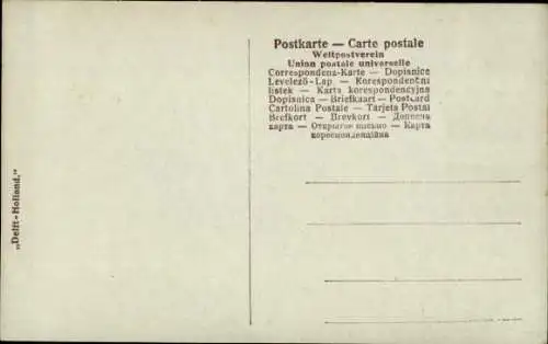 Ak Niederländische Windmühle, Uferpartie, Delft Holland, NPG