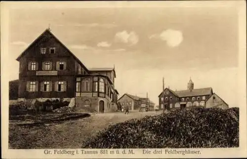 Ak Niederreifenberg Schmitten im Taunus, Großer Feldberg, Die drei Feldberghäuser