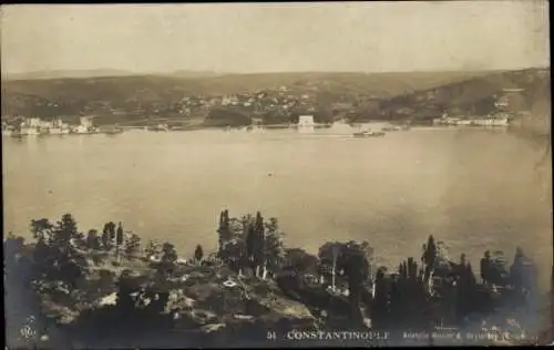 Ak Konstantinopel Istanbul Türkei, Anatolie Hissar, Beylerbey, Bosporus