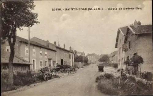 Ak Sainte-Pôle Lothringen Meurthe et Moselle, Route de Badonviller