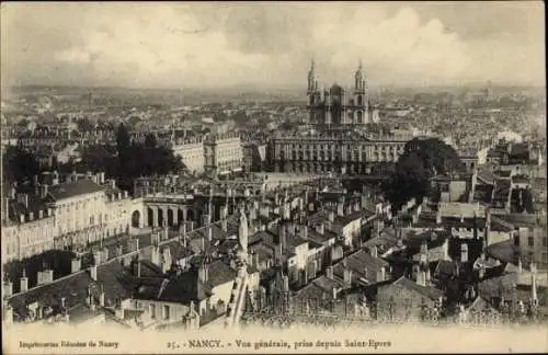 Ak Nancy Meurthe et Moselle, vue generale, prise depuis Saint-Epvre