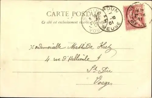 Ak Verdun Meuse, Place Chevert