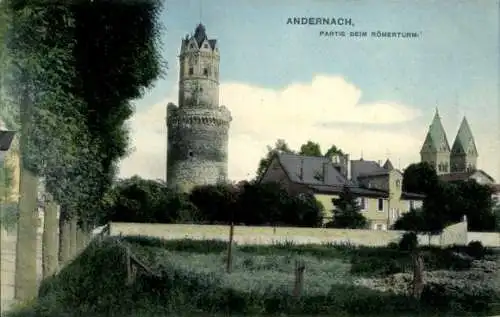 Ak Andernach am Rhein, Römerturm