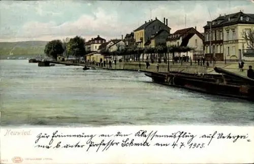 Ak Neuwied am Rhein, Teilansicht, Promenade