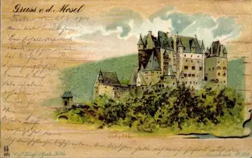 Ak Wierschem an der Mosel, Burg Eltz