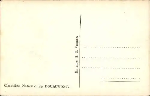 Ak Douaumont Lothringen Meuse, Beinhaus von Douaumont, National Friedhof