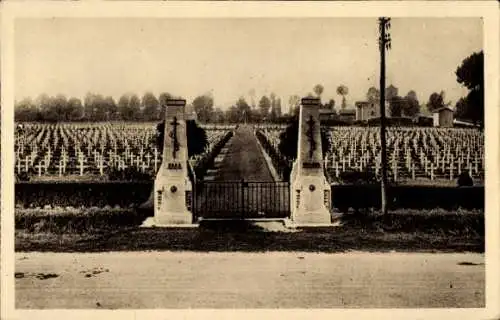 Ak Bras Meuse, Le Cimetière Militaire, Militärfriedhof, Military cemetery