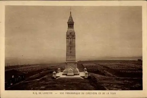 Ak Ablain Saint Nazaire Pas de Calais, Notre Dame de Lorette, Nationalfriedhof