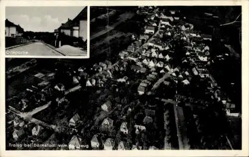Ak Traisa Mühltal im Odenwald Hessen, Ortspartie, Blick vom Flugzeug aus
