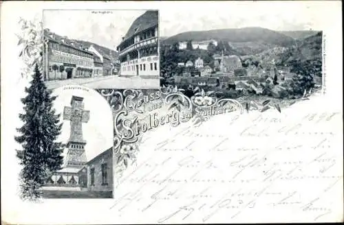 Ak Stolberg im Harz, Marktplatz, Josephshöhe, Panorama