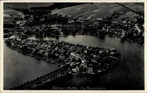 Ak Malchow in Mecklenburg, Fliegeraufnahme, Ortsansicht