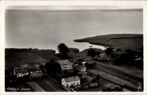 Ak Ostseebad Zempin auf Usedom, Teilansicht, Fliegeraufnahme