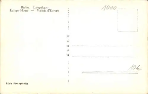 Ak Berlin Kreuzberg, Europahaus