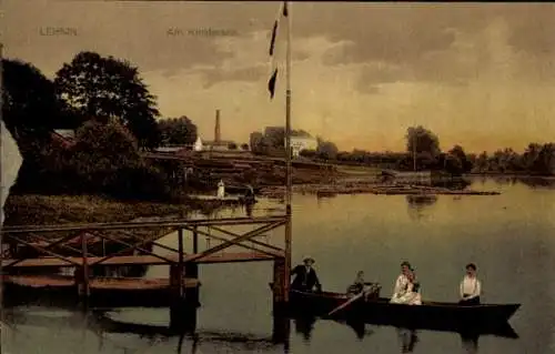 Ak Kloster Lehnin in Brandenburg, Am Klostersee, Ruderboot, Steg