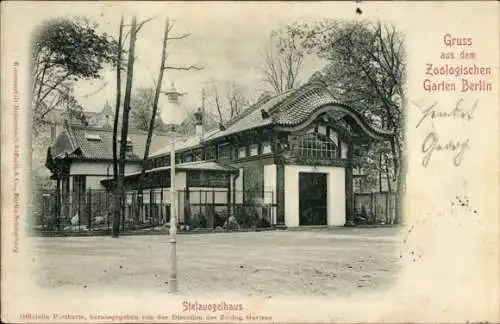 Ak Berlin Tiergarten, Zoologischer Garten, Stelzvogelhaus