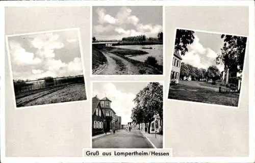 Ak Lampertheim am Rhein Hessen, Teilansichten, Straßenpartie