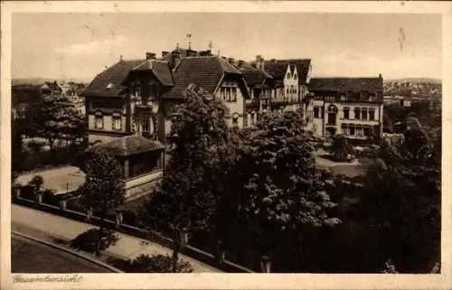 Ak St. Johann Saarbrücken im Saarland, evangelisches Krankenhaus, Gesamtansicht