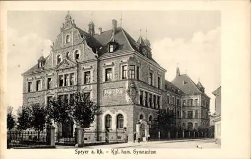 Ak Speyer am Rhein, königliches hum. Gymnasium