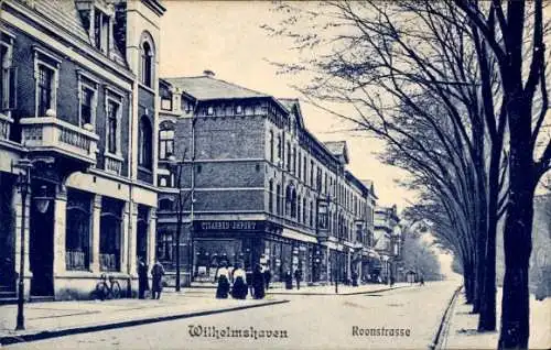 Ak Wilhelmshaven an der Nordsee, Roonstraße, Geschäfte