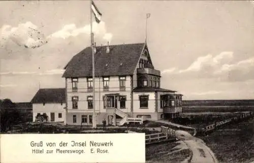 Ak Insel Neuwerk, Hotel zur Meereswoge