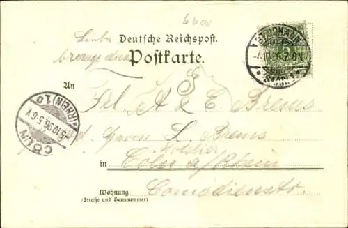 Litho St. Johann Saarbrücken, Neue Brücke, Ehrental, Spichernberg