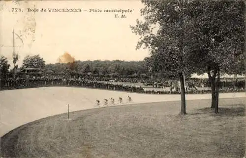 Ak Paris XII Bois de Vincennes, Städtische Strecke