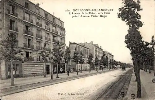 Ak Boulogne Billancourt Hauts de Seine, Avenue de la Reine
