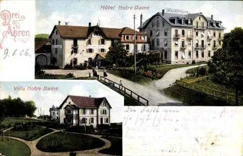 Ak Trois Épis Trois Épis Alsace Haut Rhin, Hotel und Villa Notre Dame