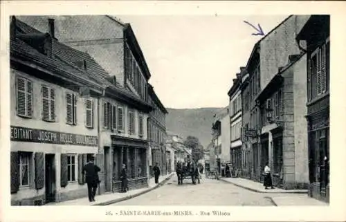 Ak Sainte Marie aux Mines Markirch Elsass Haut Rhin, Rue Wilson