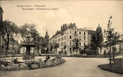 Ak Thionville Diedenhofen Lothringen Moselle, Moselanlagen