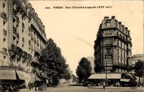Ak Paris XVIe Passy, Rue Chardon-Lagache