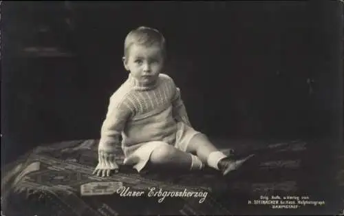 Ak Erbgroßherzog Georg von Hessen Darmstadt, Kinderportrait