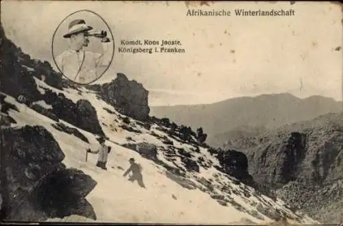 Ak Südafrika, Afrikanische Winterlandschaft, Kommandant Koos Jooste, Jacobus Petrus Jooste