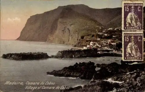 Ak Insel Madeira Portugal, Teilansicht, Camara de Lobos
