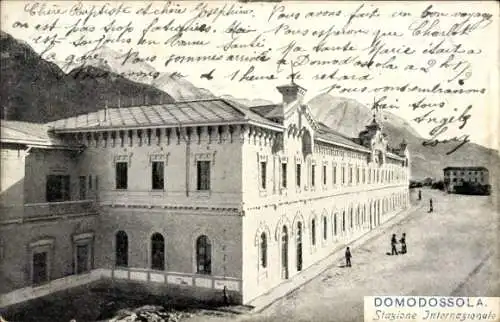 Ak Domodossola Piemonte, Stazione Internazionale