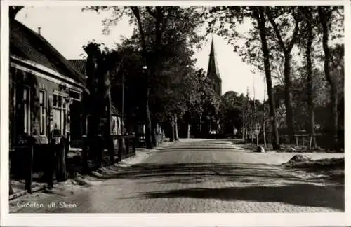 Ak Sleen Drenthe Niederlande, Straßenpartie