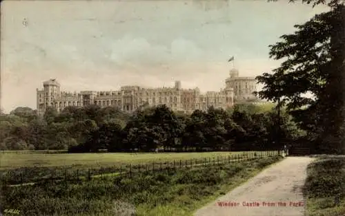 Ak Windsor Berkshire England, Schloss Windsor, Park